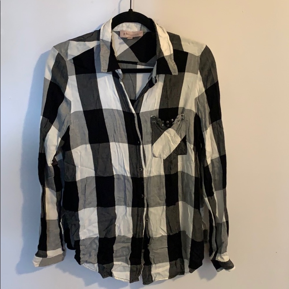 Philosophy buffalo check button-down